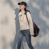 Women Coat Single-breasted Long Sleeve Knintted Casual Loose Cardigans Solid Sweaters