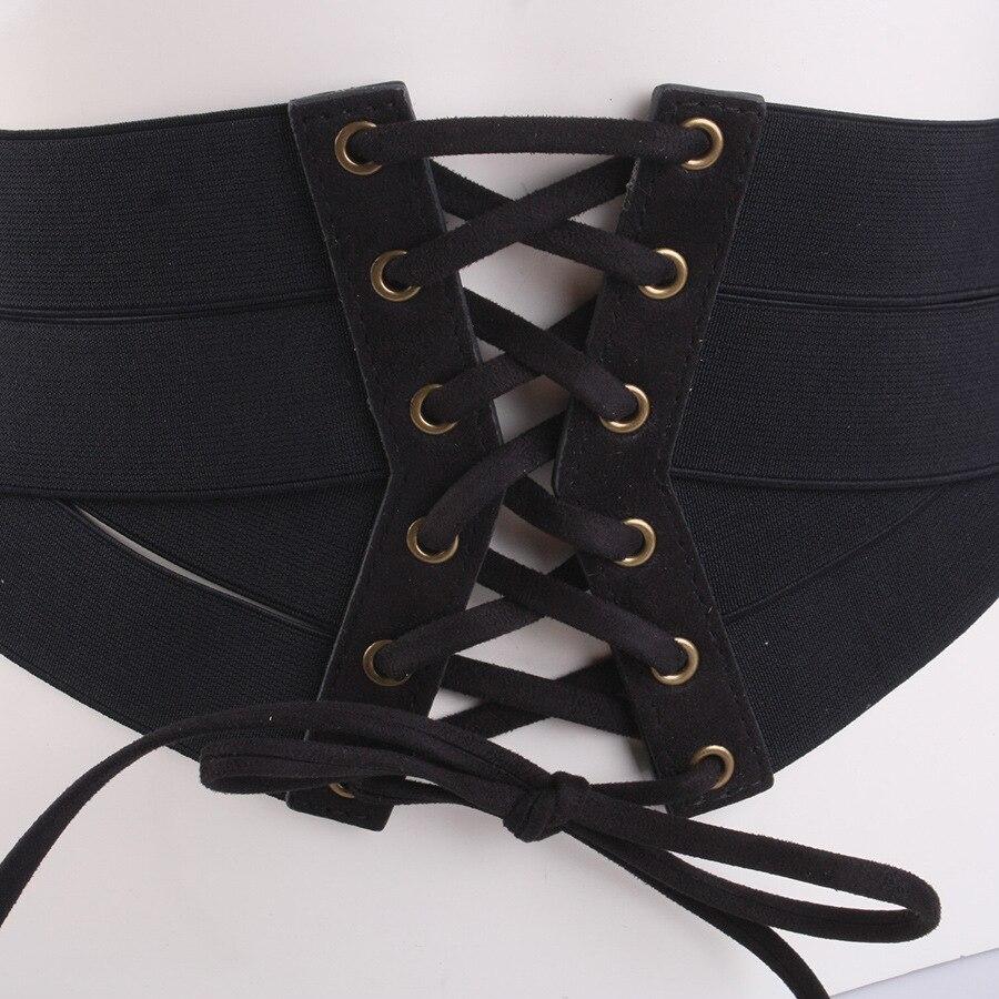 Retro Vintage Black High elastic waist female belt women's decoration dress Slim Design 60-90 cm Wide Belt For Women Waistband