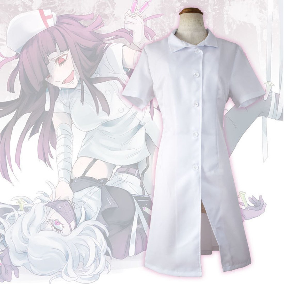 Mikan Tsumiki Cosplay Costume Hot Game Danganronpa Cosplay Suit Anime Cosplay Dress Hat Gloves Halloween Costumes for Women