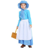 Deluxe British Girls Maid Costume Kids Farm Cosplay Dress Halloween Costume For Kids Carnival Performance Party Clothing