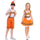 Kids Oktoberfest Beer Costume German Beer Girl Boys Costume Cosplay Dress Halloween Carnival Party Clothing For Children