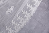 3.5*3 Meter White/Ivory Two layers Cathedral Wedding Veils Bridal Veil with Comb Wedding Accessories