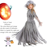 Deluxe Girls Ghost Bride Costume Cosplay Kids Halloween Ghost Princess Dress Clothing Halloween Costume For Kids