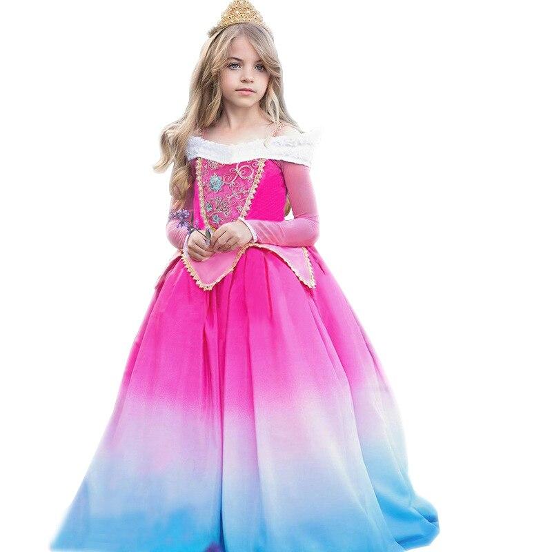 Girls Sleeping Beauty Fairy Costume Cosplay Dress Halloween Costume For Kids Carnival Party Performance Suit