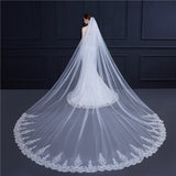 3.5m Bridal Veil Long Veil Wedding Cathedral Veil White/Ivory Lace Wedding Accessories