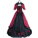 Halloween Gothic Victorian Period Women's Party Lolita Dresses Customized Long Sleeve Patchwork Lace Performance Queen Ball Gown