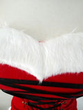 Women's Santa Claus Costume Deluxe Velvet Christmas Xmas Red Girl Dress+Hat