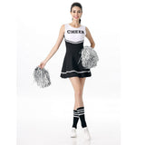 Hot Sale High School Girls Cheerleading Costume Sleeveless Cheerleader Uniform Glee Style Cheerleading Dress XS-XL