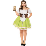 M-XXXL Halloween German Beer Girl Costume Bavarian Dirndl Maid Fancy Dress Adult Female Oktoberfest Costume Plus Size