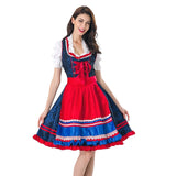 Women's German Oktoberfest Costume Dirndl Dress Traditional Bavarian Beer Maid Wench Costume Cosplay Carnival Fancy Party