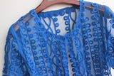 Summer Embroidery Mesh Crochet Lace Embellished Cape Short Sleeve V Collar Women Cardigan Short Femme Bolero Coat