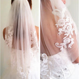 Short Bridal Veil Real Photos White/Ivory Wedding Veil With Comb