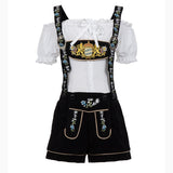 Adult Women Lederhosen Oktoberfest Costume Beer Girl Bar Uniforms Female Wench Maiden Costume Halloween Party Clothing