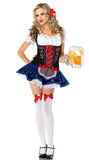 Blue Sexy Women's Oktoberfest Costume Bavarian Octoberfest German Heidi Beer Maid Fancy Dresses Adult Party Outfit