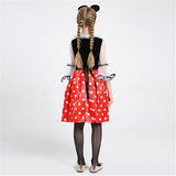 Fancy Girls Red Mini Mouse Costume Cute Halloween Kids Children Anime Party Cosplay Clothing