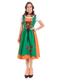 High Quality Beer Girl Maid Costume Oktoberfest German Wench Dirndl Fancy Dress
