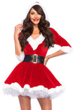 Women Sexy Santa Claus Christmas Festival Costumes Adult Red Velvet Fur Dresses Hooded Sexy Female Santa Claus Costume