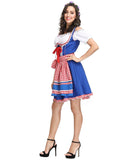 German Beer Maid Costume Adult Women Oktoberfest Dirndl Dress With Blouse Apron