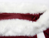 Adults Christmas Costumes Women Santa Claus Costume Deluxe Velvet Long Sleeve Red Girl Dress Christmas XMAS Costume Plus Size