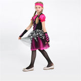 Cute Girls Pink Pirate Costume Halloween Party Kids Cosplay Clothing