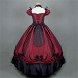 Southern Belle Costume Victorian Dress Costume Adult Halloween Costumes For Women Wine Red Gown Ball Lolita Dress Custom Made