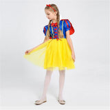 Deluxe Girls Snow White Costume Halloween Party Children Cosplay Kids Clothing Dress