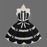 Women Victorian Lolita Kawaii Dress Gothic Cosplay Pretty Princess Dresses Girls Summer Sleeveless Lolita Dress Plus Size XS-3XL