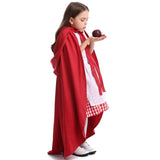 Deluxe Girls Little Red Riding Hood Costume Cosplay Halloween Costume For Kids Gilrs Fancy Dress Carnival Party Suit