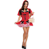 2018 New Ladies Sexy Little Red Riding Hood Costume Adult Women Halloween Party Cosplay Fancy Dress