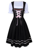 2018 New Womens Traditional German Bavarian Beer Girl Costume Sexy Oktoberfest Wench Maiden Dirndl Dress+Blouse+Apron