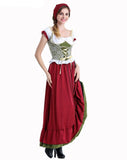 Oktoberfest Maid Outfits Dirndl Dress German Bavarian Beer Girl Costume Halloween Carnival Party Cosplay Fancy Long Dress