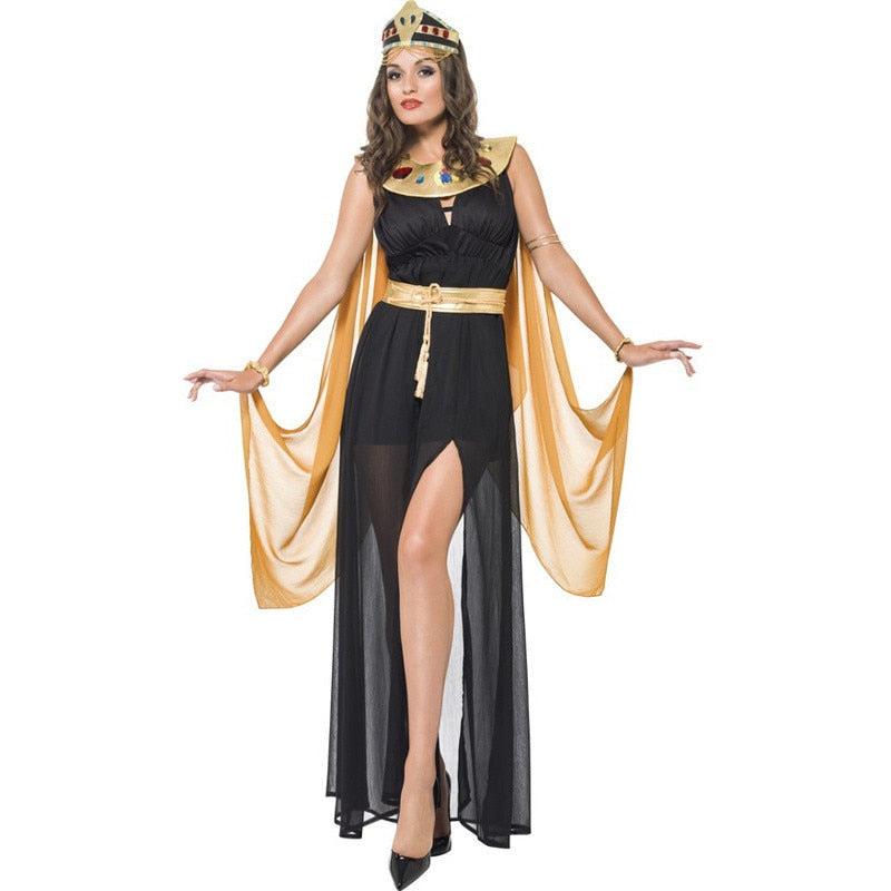 New High Quality Sexy Cleopatra Pharaoh Costume Egyptian Pharaoh Queen Cosplay Clothing Halloween Masquerade Party Dress