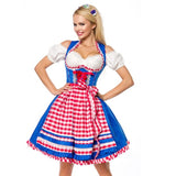 Oktoberfest Costume Party Cosplay Beer Girl Maid Costume Dress for Women Wench German Dirndl Dress