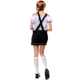 Adult Women Lederhosen Oktoberfest Costume Beer Girl Bar Uniforms Female Wench Maiden Costume Halloween Party Clothing