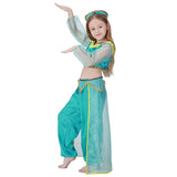 Children Anime Aladdin and The Magic Lamp Cosplay Costume Halloween Costume for Kids Girl Belly Dancer Princess Jasmine Costume