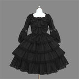 Custom Made Plus Size Europe Retro Victorian Lolita Dress Party Gothic Layered Dress Long Lolita Halloween Costumes