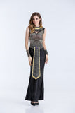 Sexy Sequins Egyptian Queen Costumes Halloween Adult Women Cleopatra Princess Cosplay Masquerade Party