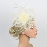 Fascinators Hat Cocktail Tea Party Headband Kentucky Derby Flower Mesh Ribbons Feathers Hair Clip Vintage Headwear