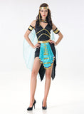 5 Pcs Deluxe Sexy Ancient Egyptian Costumes Pharaoh Empress Cleopatra Queen Halloween Cosplay Clothing for Girl's Fancy Dress