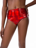 Shiny Night Club Mini Holographic Metallic Booty Shorts Liquid Wet Look Dance Bottoms Summer Raves Festivals Outfit