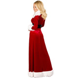 Women Sexy Christmas Dress Female Adult Red Long Dresses Xmas Party Fancy Free Size Winter Warm Robe