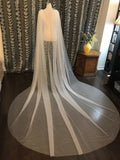 Tulle Cape Veil 3 meters Long Wedding Bridal Shoulder Veil White Ivory