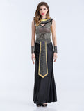 Sexy Sequins Egyptian Queen Costumes Halloween Adult Women Cleopatra Princess Cosplay Masquerade Party