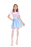 Carnaval October Oktoberfest Beer Girl Costume German Wench Maid Dirndl Fancy Dress +Top+Apron