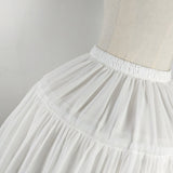 Cosplay Lolita Fishbone Skirt Adjustable Violence Skirt White/Black In Stock