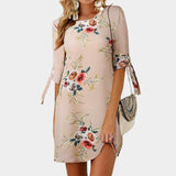 Summer Sexy Casual Straight Floral Print Dress Boho Short Party Mini Women Sundress
