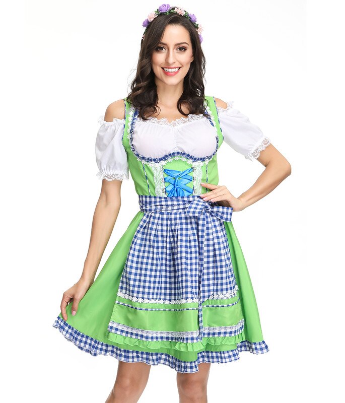 Sexy Ladies Bavarian Oktoberfest Costume Dirndl Wench German Waitress Beer Maid Costume Beer Girl Fancy Dress