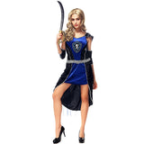 Deluxe Medieval Adult Women Roman Warrior Costumes Halloween Party Sexy King Slayer Fancy Dress