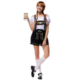 Adult Women Lederhosen Oktoberfest Costume Beer Girl Bar Uniforms Female Wench Maiden Costume Halloween Party Clothing