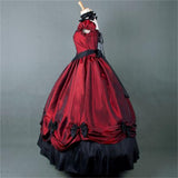 Southern Belle Costume Victorian Dress Costume Adult Halloween Costumes For Women Wine Red Gown Ball Lolita Dress Custom Made
